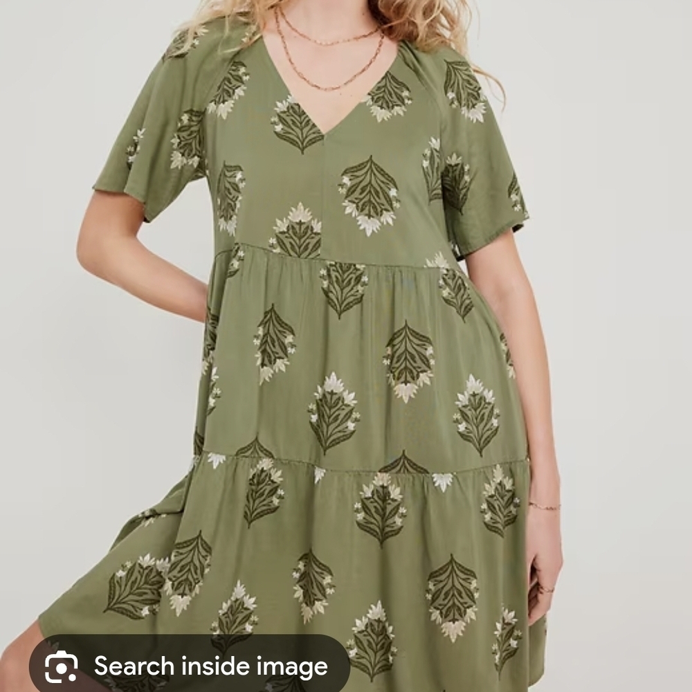 Old Navy Tiered Mini Swing Dress - Picture 3 of 9